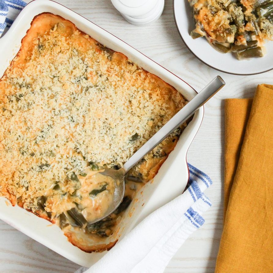 Beer-Cheese Green Bean Casserole