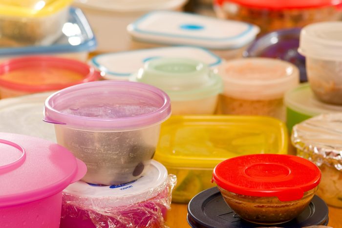 Leftovers in Plastic Food Containers