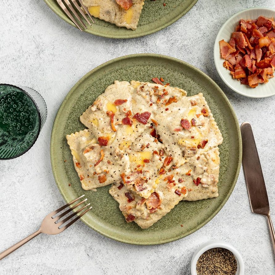 Ravioli Carbonara