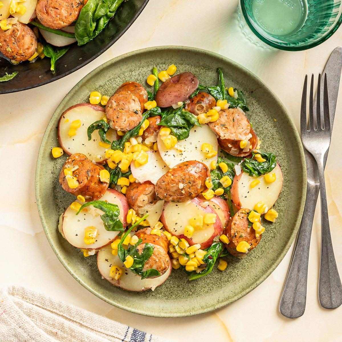 Sausage Veggie Skillet Exps Tohd24 133576 Kristinavanni 5