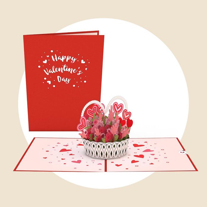 Valentine's Day Basket Pop Up Card