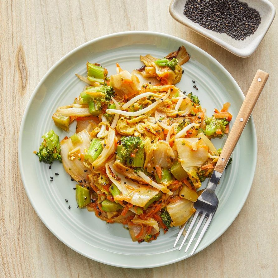 Cabbage and Broccoli Stir Fry