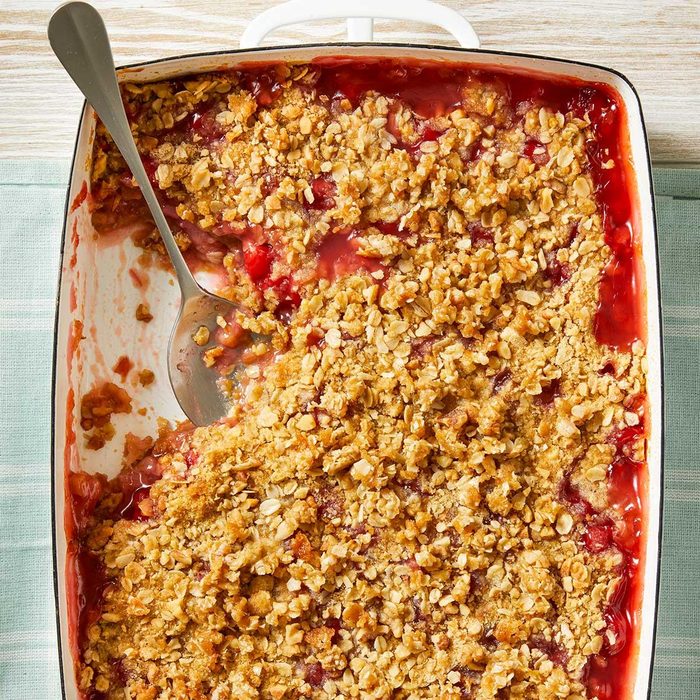 Cherry Rhubarb Crunch
